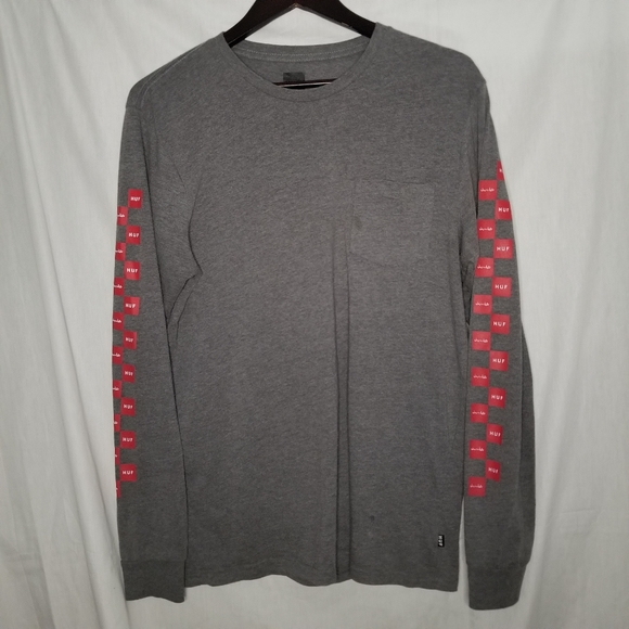 HUF Tops - HUF X CHOCOLATE gray long sleeve tshirt streetwear